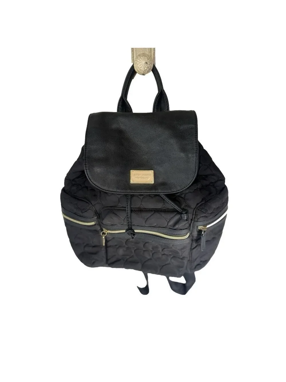 Betsey Johnson Backpack Quilted Black